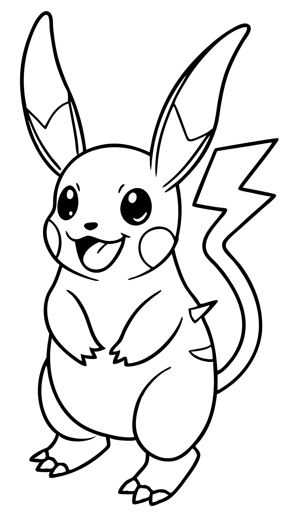 Raichu Pokemon Coloring Página